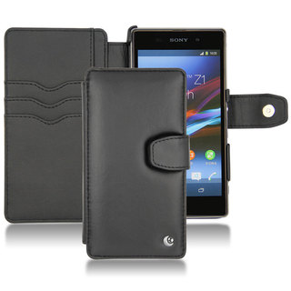 Housse Cuir Sony Xperia Z1 Norêve "Tradition B" Noire