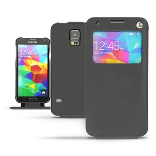 Housse Cuir Samsung Galaxy S5 SM-G900 Norêve Tradition D Noire