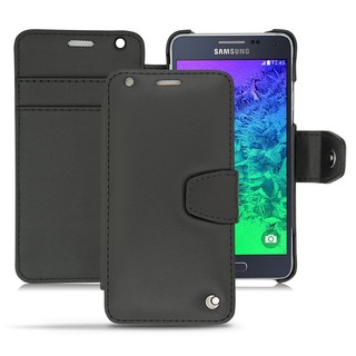 Housse Cuir Samsung Galaxy Alpha Norêve Tradition B Noire
