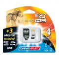 Micro SD HC 4Go Dane-Elec + 3 adaptateurs